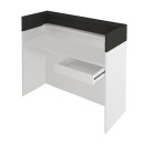 Γραφείο υποδοχής - reception Wilko Megapap με LED χρώμα λευκό - ανθρακί 113,6x42x110εκ.