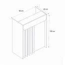 Γραφείο υποδοχής - reception Karibu Megapap με LED χρώμα sandstone - sepet oak 90x40x100εκ.