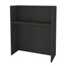 Γραφείο υποδοχής - reception Karibu Megapap με LED χρώμα ανθρακί - sepet oak 90x40x100εκ.