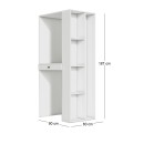 Έπιπλο πλυντηρίου - στεγνωτηρίου Bace Megapap χρώμα λευκό 90x60x187εκ.