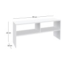 Έπιπλο τηλεόρασης Beirut Megapap χρώμα λευκό 80x30x40εκ.