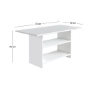 Τραπεζάκι σαλονιού Dallas Megapap χρώμα λευκό 70x50x60εκ.