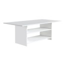 Τραπεζάκι σαλονιού Dallas Megapap χρώμα λευκό 90x50x45εκ.