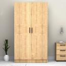 Ντουλάπα ρούχων Victoria Megapap δίφυλλη χρώμα φυσικό οξιάς 100x60x181εκ.