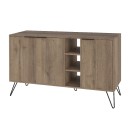 Μπουφές Clara Megapap χρώμα ανοιχτό καρυδί 142x35,6x83εκ.