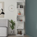 Βιβλιοθήκη Piri Megapap χρώμα λευκό 35x30x161εκ.