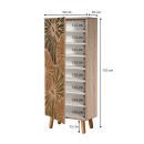 Παπουτσοθήκη - Ντουλάπι Soho Megapap χρώμα sonoma 50x38x135εκ.