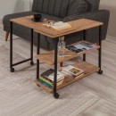 Τραπεζάκι βοηθητικό Frenk Megapap πολυμορφικό χρώμα atlantic pine 76x30x66εκ.