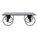 Τραπεζάκι σαλονιού Jemmy Megapap Mdf - μεταλλικό χρώμα μαύρο εφέ μαρμάρου 90x55x33εκ.