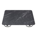 Τραπεζάκι σαλονιού Jemmy Megapap Mdf - μεταλλικό χρώμα μαύρο εφέ μαρμάρου 90x55x33εκ.