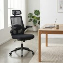 Καρέκλα γραφείου διευθυντική Belora Megapap με ύφασμα Mesh χρώμα μαύρο 63,5x62x117/127εκ.