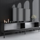 Έπιπλο τηλεόρασης Lord Megapap χρώμα μαύρο 180x30x47εκ.