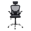 Καρέκλα γραφείου διευθυντική Falcon Megapap με ύφασμα Mesh χρώμα μαύρο 68x65x119/129εκ.
