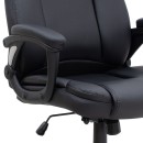 Καρέκλα γραφείου διευθυντική Morgan Megapap από τεχνόδερμα χρώμα μαύρο 67x65x112/122εκ.