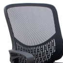 Καρέκλα γραφείου Freda Megapap με ύφασμα Mesh χρώμα μαύρο 65x65x90/100εκ.