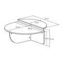 Τραπεζάκι σαλονιού Nilvia Megapap χρώμα καρυδί Ø85x35εκ.