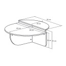 Τραπεζάκι σαλονιού Nilvia Megapap χρώμα sapphire oak Ø85x35εκ.