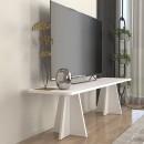 Έπιπλο τηλεόρασης Sugar Megapap χρώμα λευκό 150x29,6x36,8εκ.