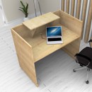 Γραφείο υποδοχής - reception Lemmon Megapap χρώμα φυσικό οξιάς 120x70x110εκ.