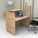 Γραφείο υποδοχής - reception Lemmon Megapap χρώμα φυσικό οξιάς 120x70x110εκ.