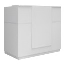 Γραφείο υποδοχής - reception Gemini Megapap χρώμα λευκό 150x70x110εκ.