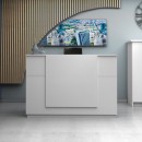 Γραφείο υποδοχής - reception Gemini Megapap χρώμα λευκό 180x70x110εκ.