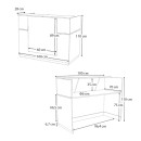 Γραφείο υποδοχής - reception Gemini Megapap χρώμα λευκό 100x70x110εκ.