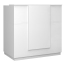 Γραφείο υποδοχής - reception Gemini Megapap χρώμα λευκό 120x70x110εκ.