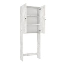 Έπιπλο πλυντηρίου Romme Megapap χρώμα λευκό εφέ μαρμάρου 65x27,1x180εκ.