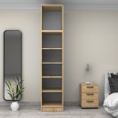 Ντουλάπα ρούχων Victoria Megapap μονόφυλλη με πατάρι χρώμα φυσικό οξιάς 50x60x240εκ.