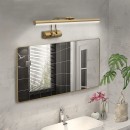 Απλίκα καθρέπτη μπάνιου LED Strop Megapap μεταλλική χρώμα χρυσό 35εκ.