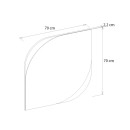 Καθρέπτης τοίχου Lava Μegapap χρώμα μαύρο 70x2,2x70εκ.