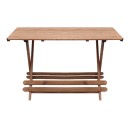 Τραπέζι πτυσσόμενο Queen Megapap από ξύλο οξιάς σε χρώμα καρυδί εμποτισμού 120x80x75εκ.