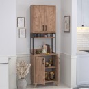 Έπιπλο κουζίνας Sedef Megapap χρώμα pine oak 61x40x202,1εκ.