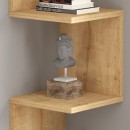 Ραφιέρα τοίχου γωνιακή Zikzak Megapap χρώμα sapphire oak 25x25x105,4εκ.