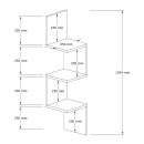 Ραφιέρα τοίχου γωνιακή Zikzak Megapap χρώμα sapphire oak 25x25x105,4εκ.