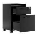 Συρταριέρα γραφείου με κλειδαριά Gamer Megapap τροχήλατη χρώμα μαύρο 40x40x56εκ.