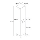 Ντουλάπι κουζίνας - μπάνιου Selina Megapap χρώμα sencron black 35x31x179εκ.