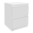 Κομοδίνο Breve Megapap χρώμα λευκό 39,8x41,8x55εκ.