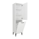 Ντουλάπι με καλάθι απλύτων Singa Megapap χρώμα λευκό 45x40x180εκ.