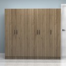 Ντουλάπα ρούχων Vivian Megapap πεντάφυλλη χρώμα καρυδί 200x51,8x181εκ.