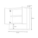 Καθρέπτης μπάνιου Delo Μegapap χρώμα λευκό 62x17,5x60εκ.