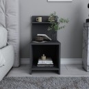 Κομοδίνο Ulman Megapap χρώμα ανθρακί 35x37x72εκ.