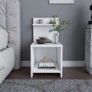 Κομοδίνο Ulman Megapap χρώμα λευκό 35x37x72εκ.