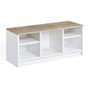 Παπουτσοθήκη London Megapap χρώμα λευκό - sapphire oak 100x35x40εκ.