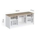 Παπουτσοθήκη London Megapap χρώμα λευκό - sapphire oak 100x35x40εκ.