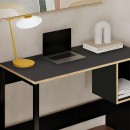 Γραφείο εργασίας Cubo Megapap χρώμα black wood 110x50x75εκ.