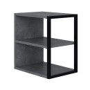 Τραπεζάκι βοηθητικό - Κομοδίνο Echo Megapap χρώμα γκρι ρετρό 30x42x45εκ.