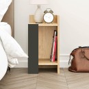 Κομοδίνο Elos Megapap δεξί χρώμα sapphire oak - ανθρακί 25x27x60εκ.