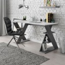 Γραφείο εργασίας Papillon Megapap χρώμα ανθρακί - λευκό 137x60x75εκ